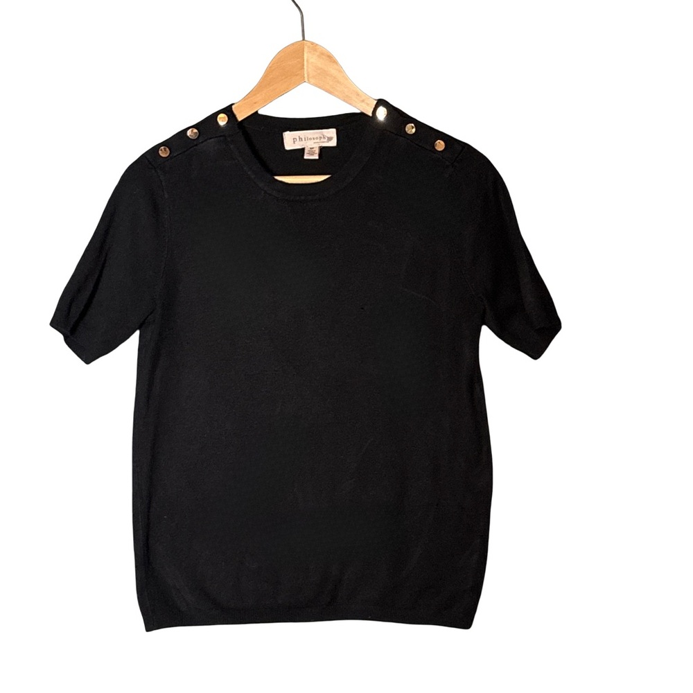 Philosophy Black Crewneck Sweater - Small